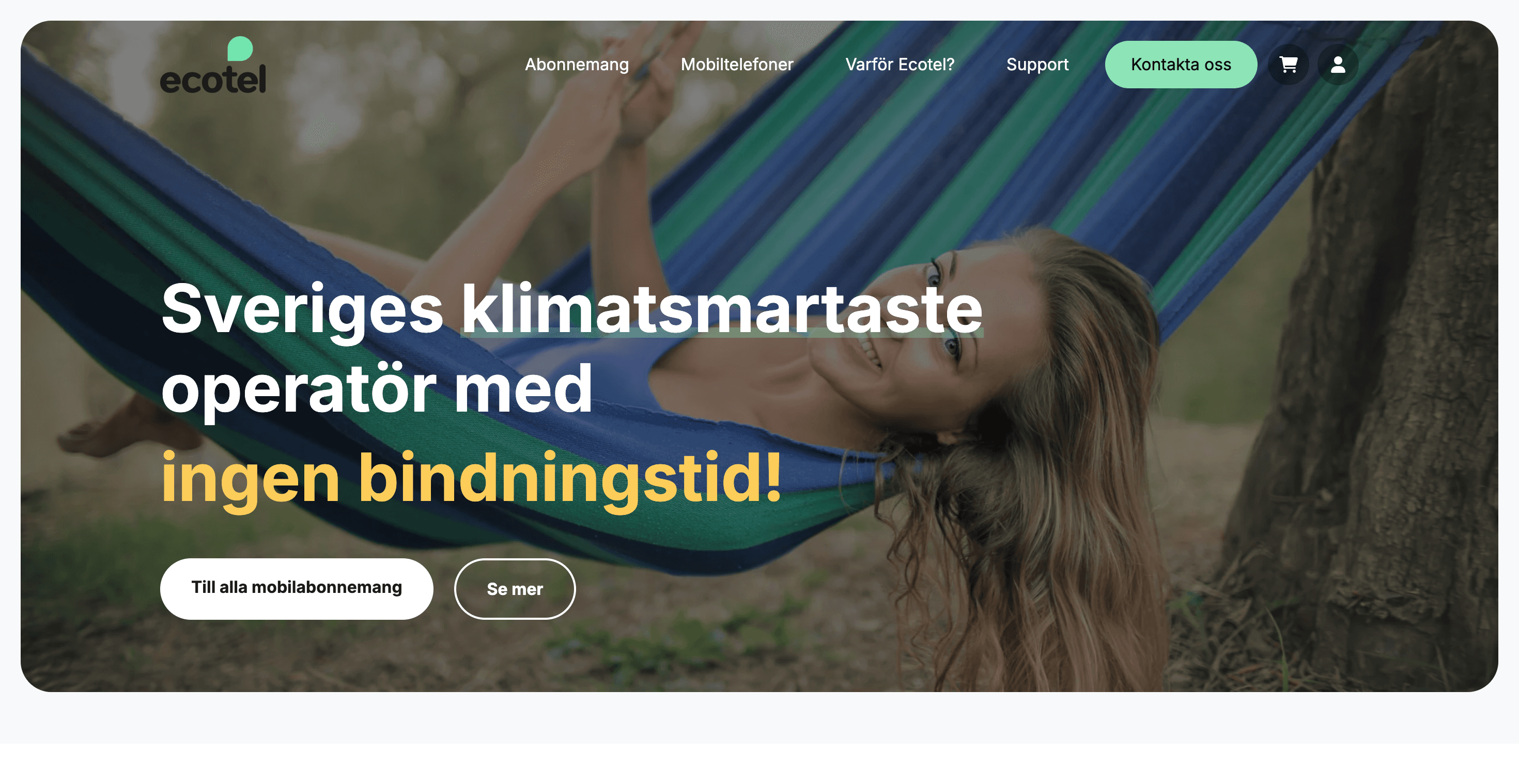 Ecotel Climate-Smart Telecom Website