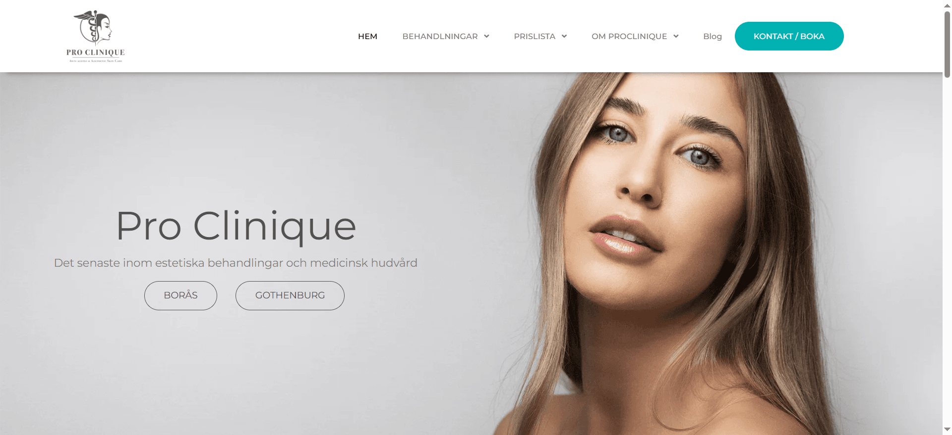 Pro Clinique Aesthetic Clinic Website