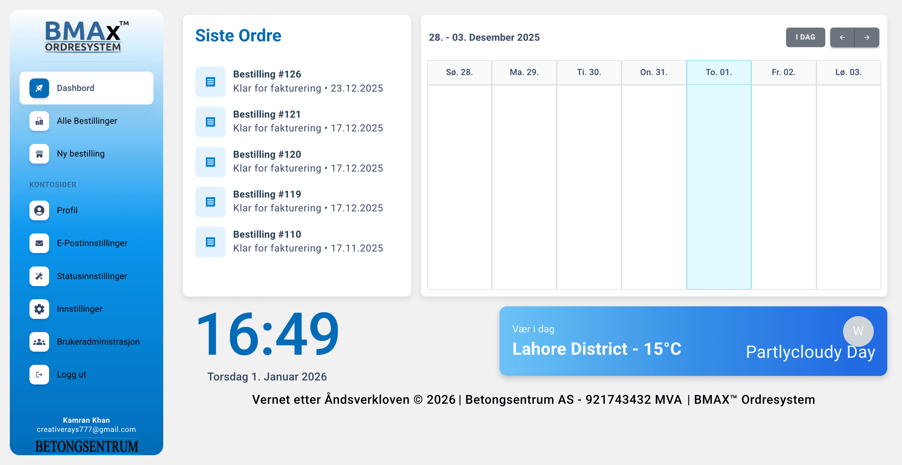 Forside for Bmax betongplattform