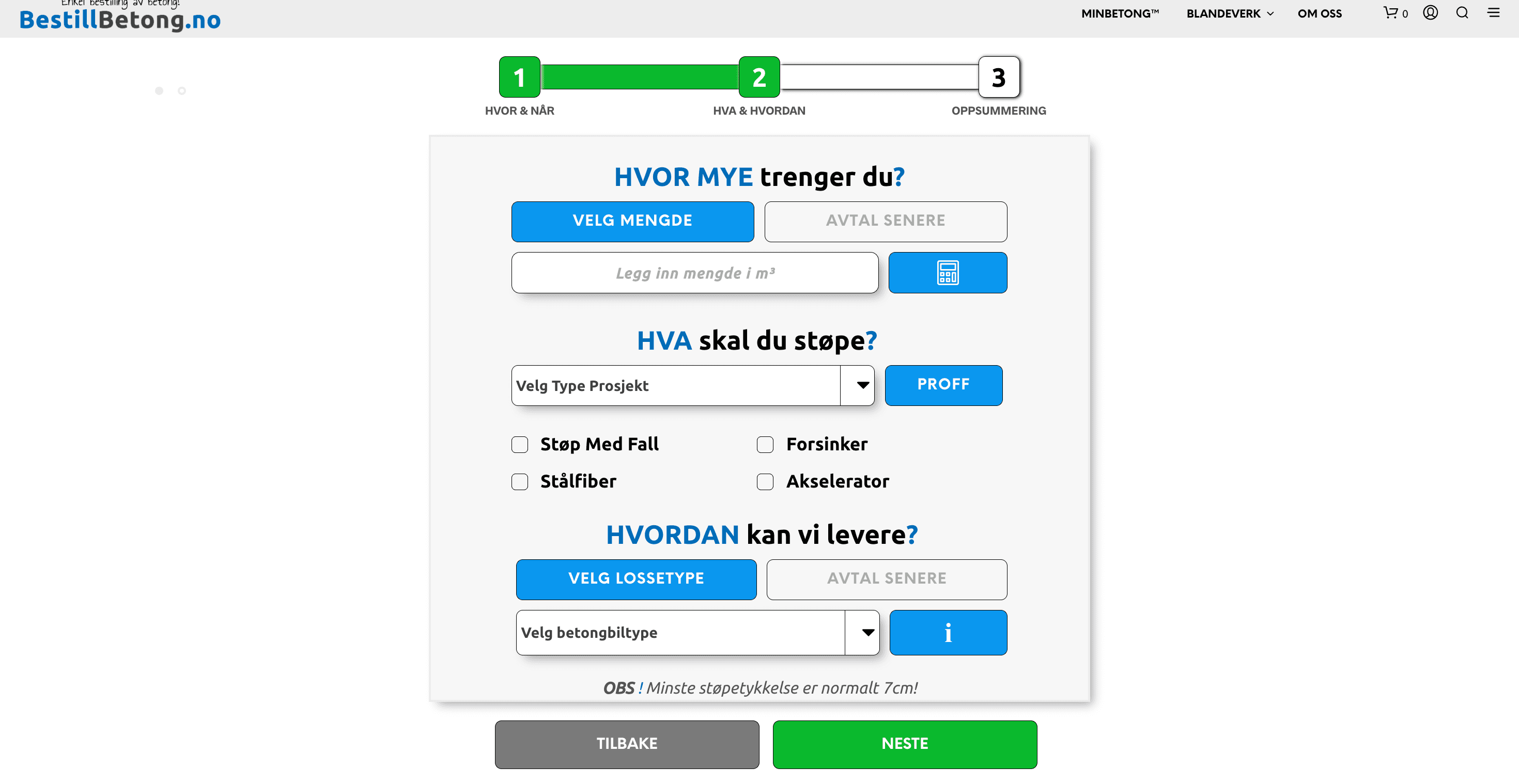 Kundekonfigurasjon av ordre